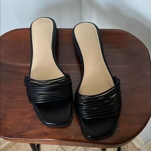 Elegant Black Slide Sandals